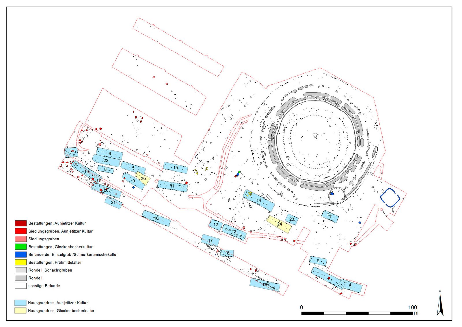 Pömmelte, Salzland district. General site plan. Settlement in the Final Neolithic and Early Bronze Age (as of 2018).