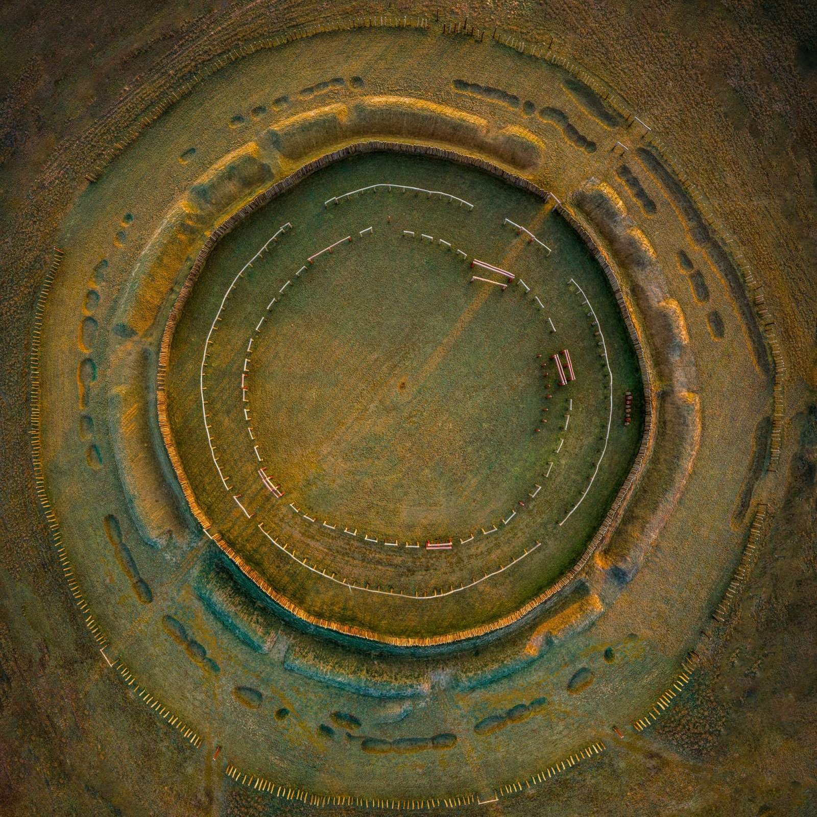 Luftbild der Kreisgrabenanlage von Pömmelte. © PCKK Team.
