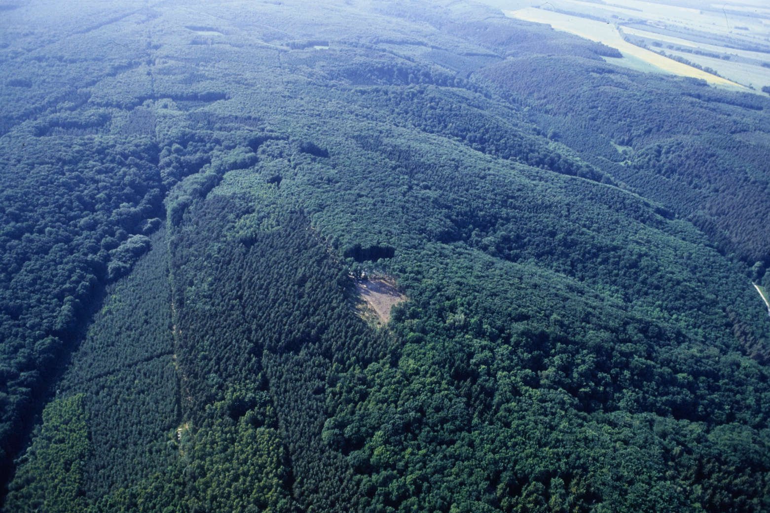 The Mittelberg hill near Nebra, aerial photograph.