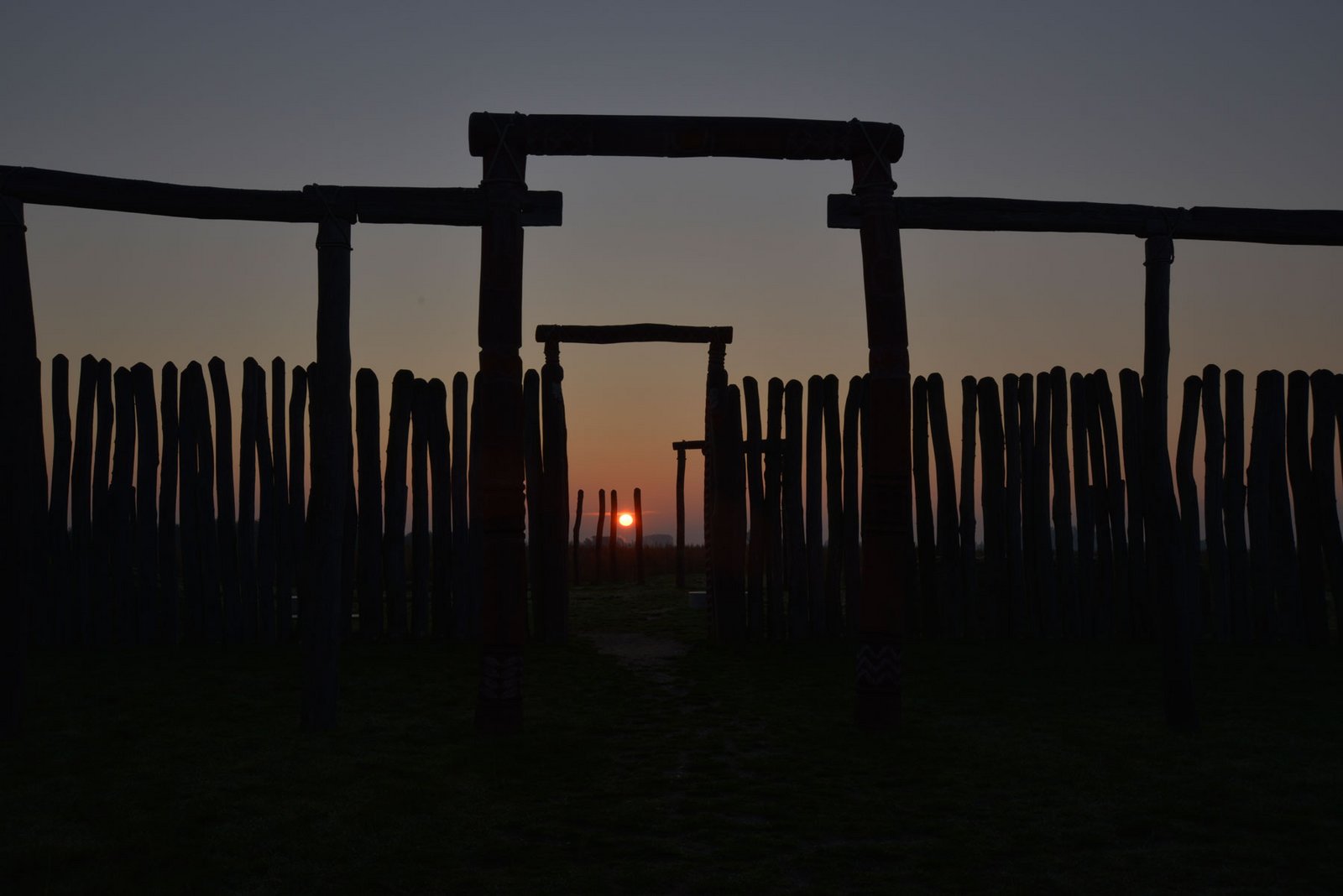 Sonnenaufgang am 18. Oktober (Mitvierteljahresfest) in Pömmelte.