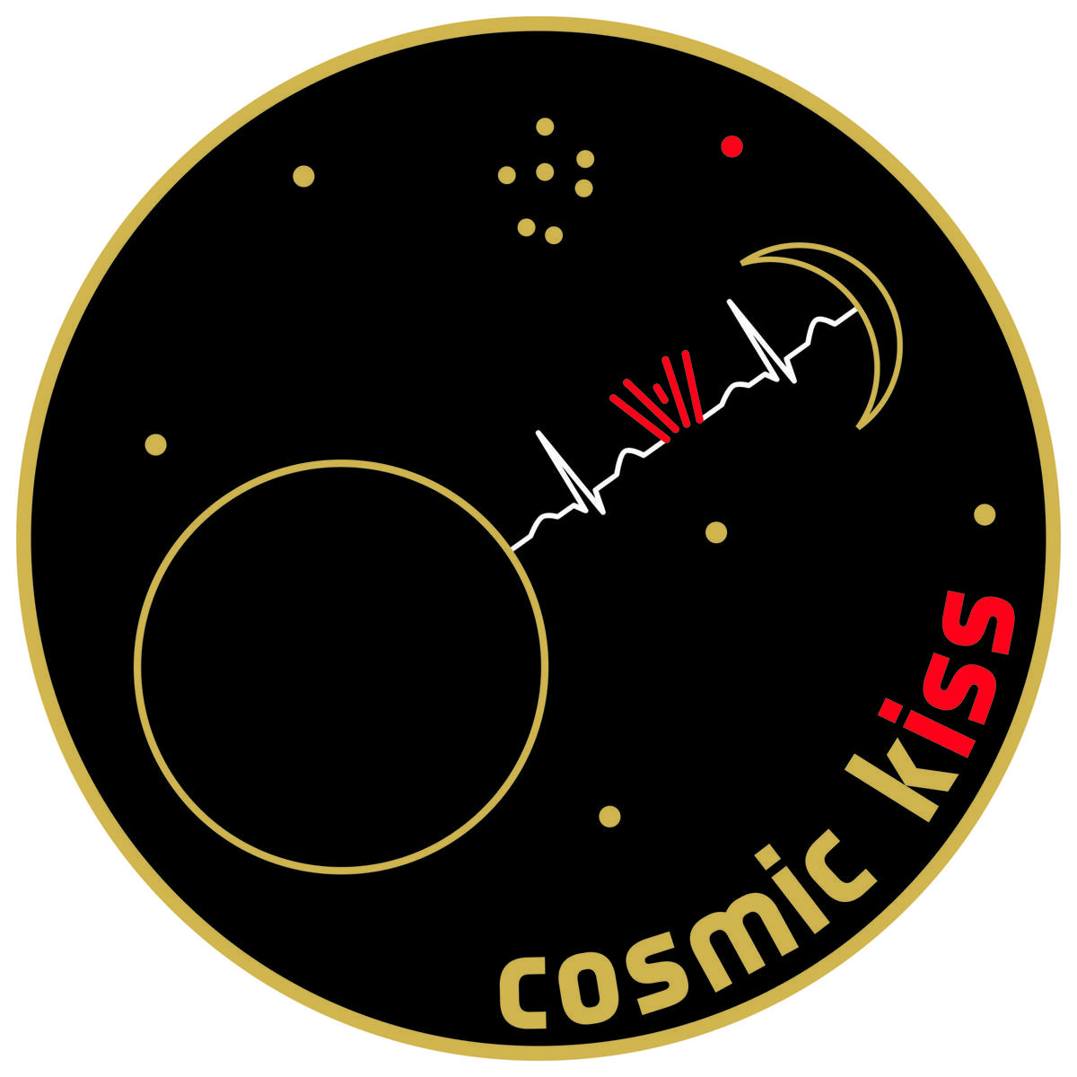 Mission logo “Cosmic Kiss". 